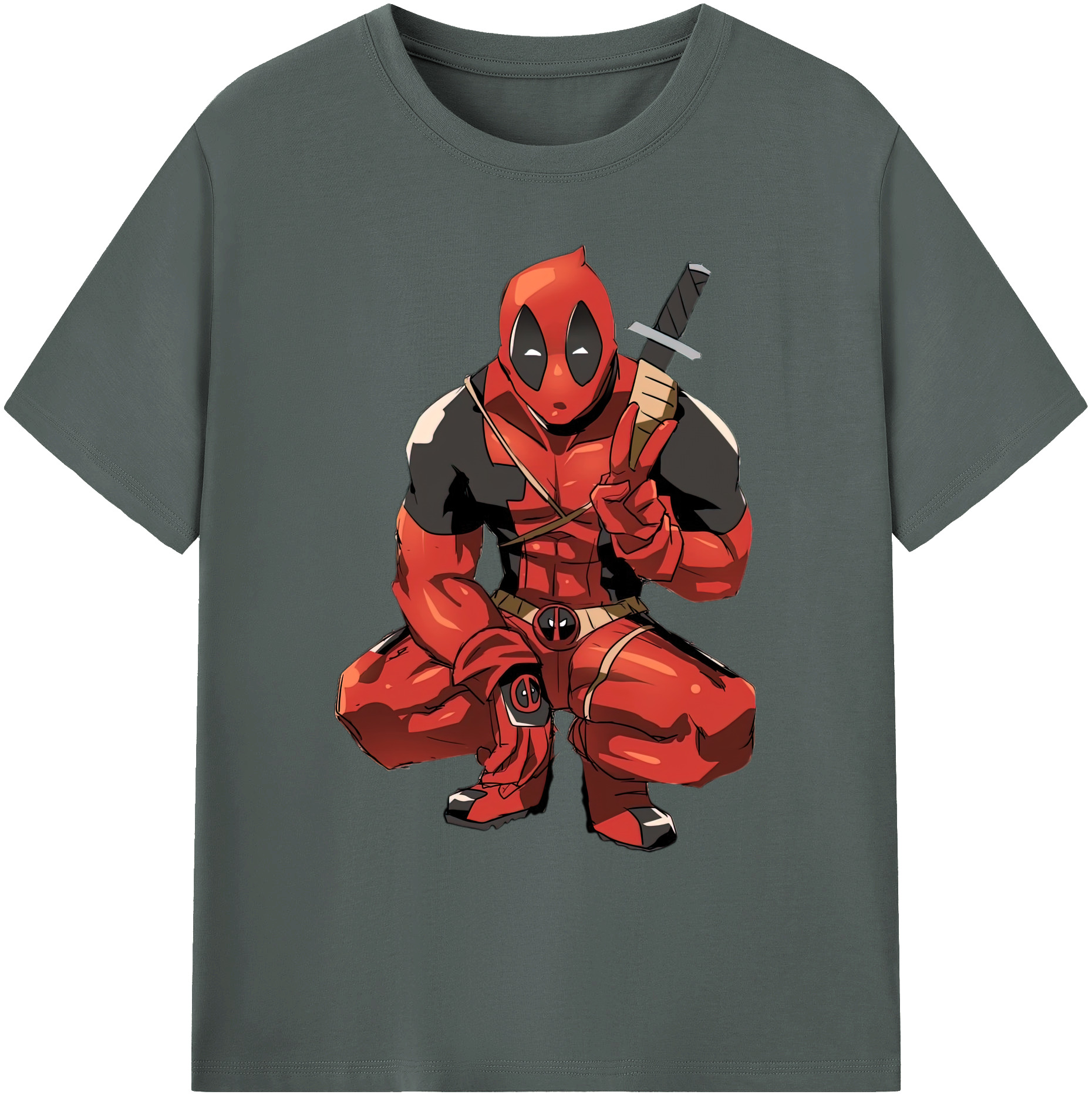 （画像用） Deadpool デッドプール 綿100％ メンズ半袖Tシャツ｜肌触りやわらか＆通気性